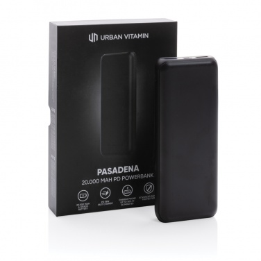 Logo trade liikelahja kuva: Urban Vitamin Pasadena 20000 mAh PD varavirtalähde